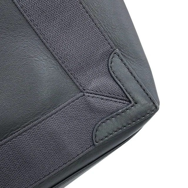 Balenciaga Navy Cabas Perforated 2-Way Bag Gray390346 Leather Canvas Size XS in Navy Canvas from GALLERY RARE, photo 5 of 8