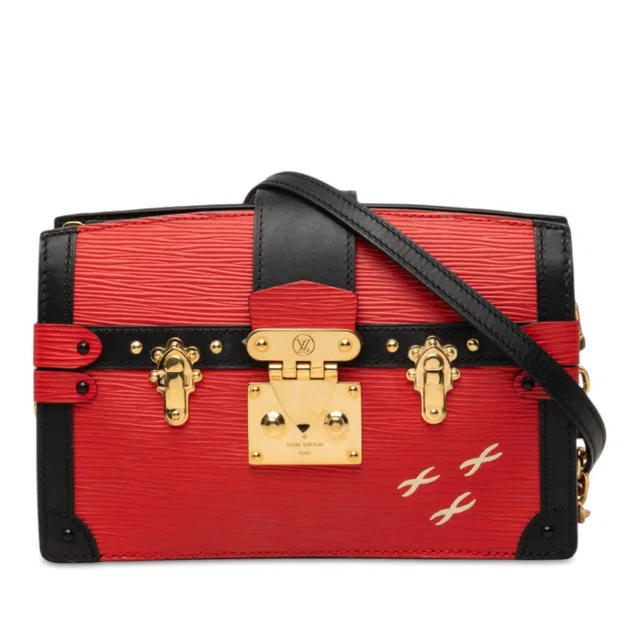 Black Louis Vuitton Epi Trunk Clutch Crossbody Bag in Black Leather from Designer Revival