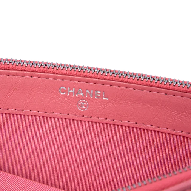 Pink Chanel Quilted Aged Calfskin Gabrielle Double Zip Clutch with Chain Crossbody Bag in Pink Calfskin from Designer Revival, photo 2 of 2