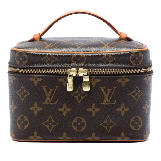 Brown Louis Vuitton Monogram Nice Mini Vanity Case in Brown Coated canvas from Designer Revival