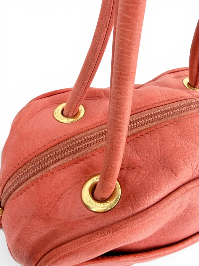 Loewe Pink Leather Anagram Small Handle Bag in Pink Leather from Season 2 Consign, photo 11 of 14