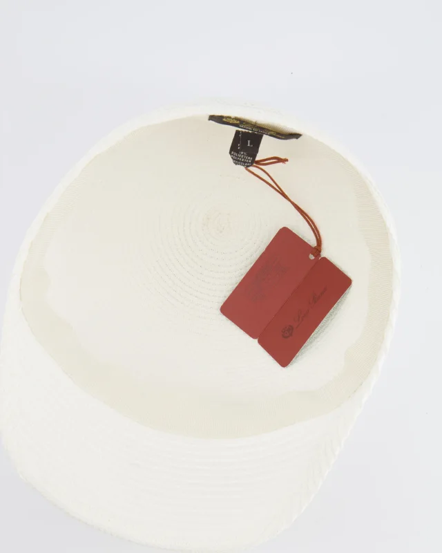 Loro Piana White Eirin Baseball Hat in Textile Paper Size L in White from Sellier, photo 4 of 7