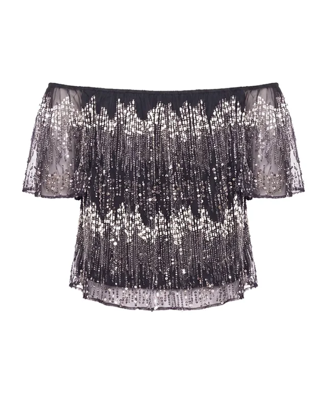 Paco Rabanne Rabanne Embroidery Detailed Short-Sleeve Top, photo 2 of 3 from SENSER