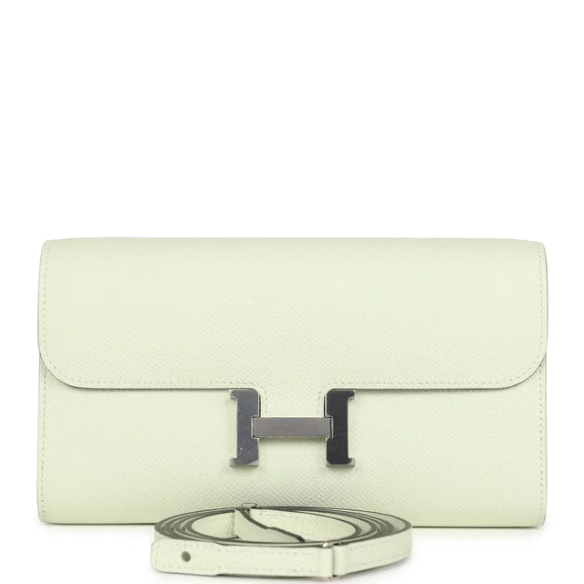 Hermès Constance Wallet To Go Vert Fizz Epsom Palladium Hardware in Green Epsom leather from Madison Avenue Couture