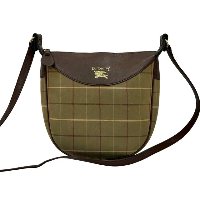 Burberry Canvas Leather Shoulder Bag in Canvas from LuxUness
