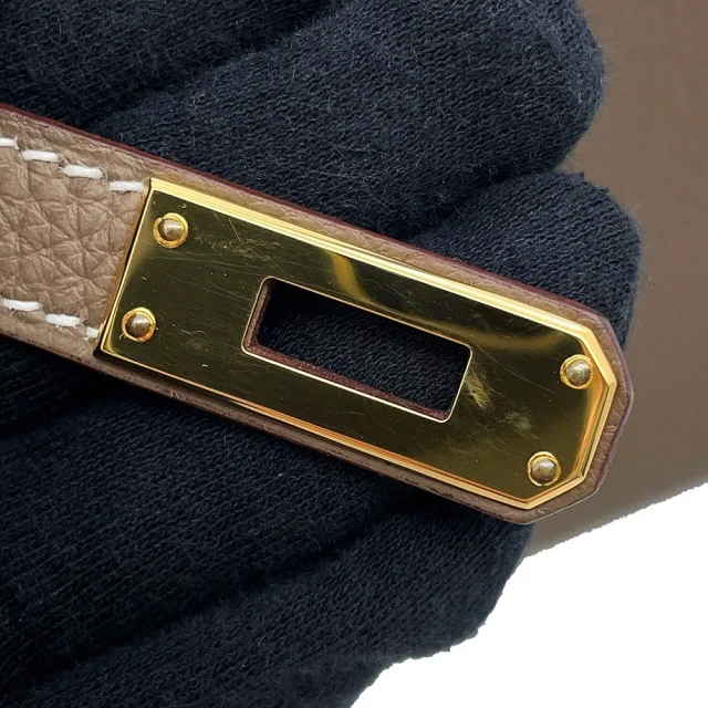 Hermès Kelly Retourne Etoupe Togo Leather Size 25 in Taupe Togo leather from GALLERY RARE, photo 12 of 19