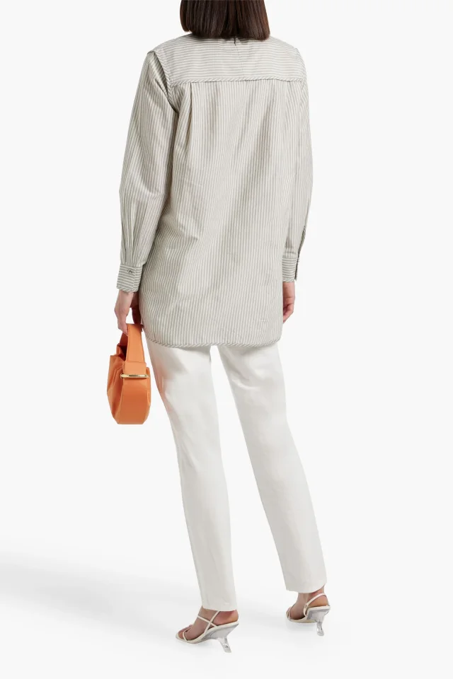 Ulla Johnson Sabine Striped Cotton and Silk-Blend Tunic, photo 3 of 4 from THE OUTNET
