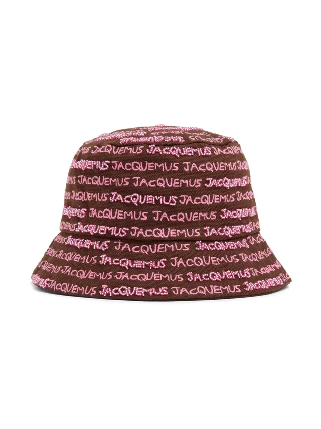 Jacquemus 235ac4515035850 Logo-Embroidered Cotton Bucket Hat — Brown in Brown from HEWI