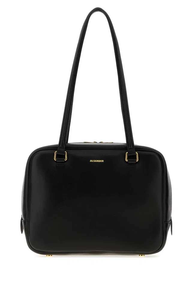 Jil Sander Vision Shoulder Bag — Black in Black Nappa leather from HEWI