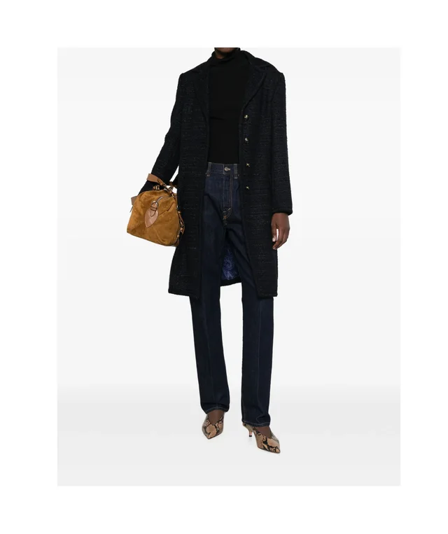 Etro tweed notched-lapels coat, photo 3 of 6 from SENSER
