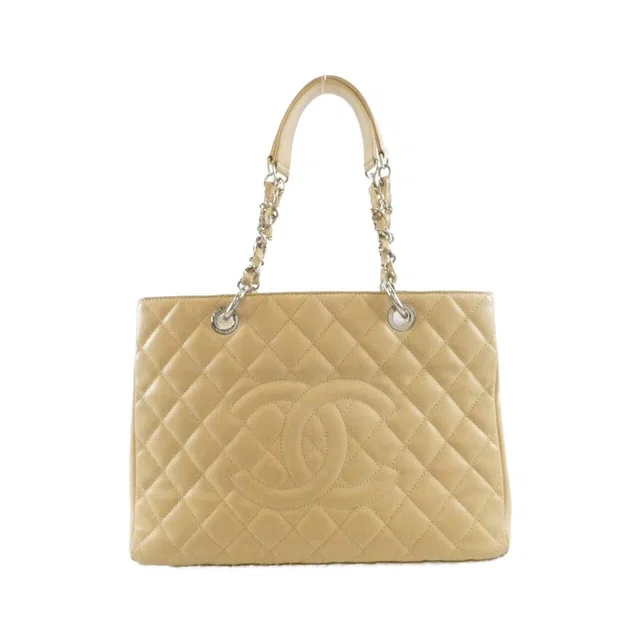 Chanel Shoulder Bag Beige in Beige Caviar leather from The Reluxe