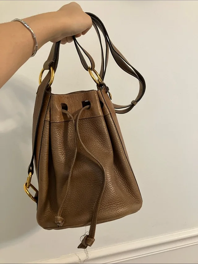 Delvaux Vintage Brown Bucket Bag in brown|red from Poshmark, photo 1 of 1