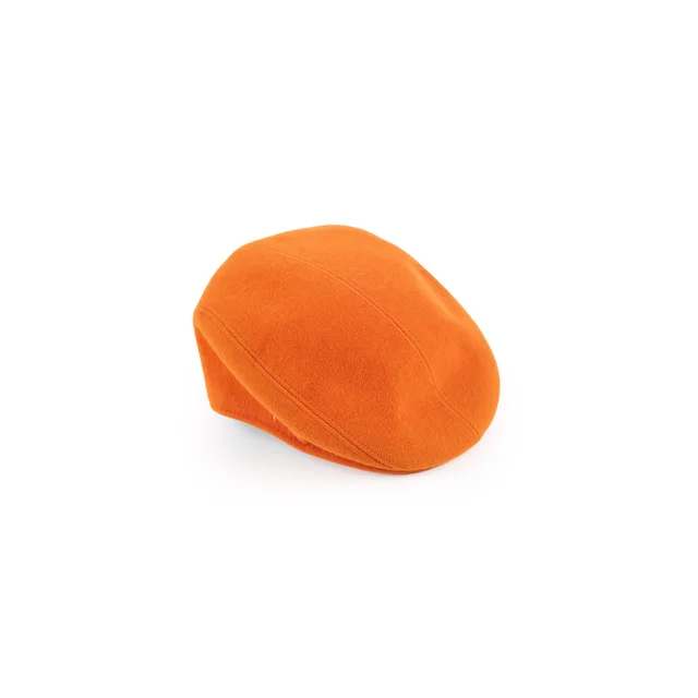 Hermès Flat Cap Orange Size S in Orange Wool from The Purse Affair