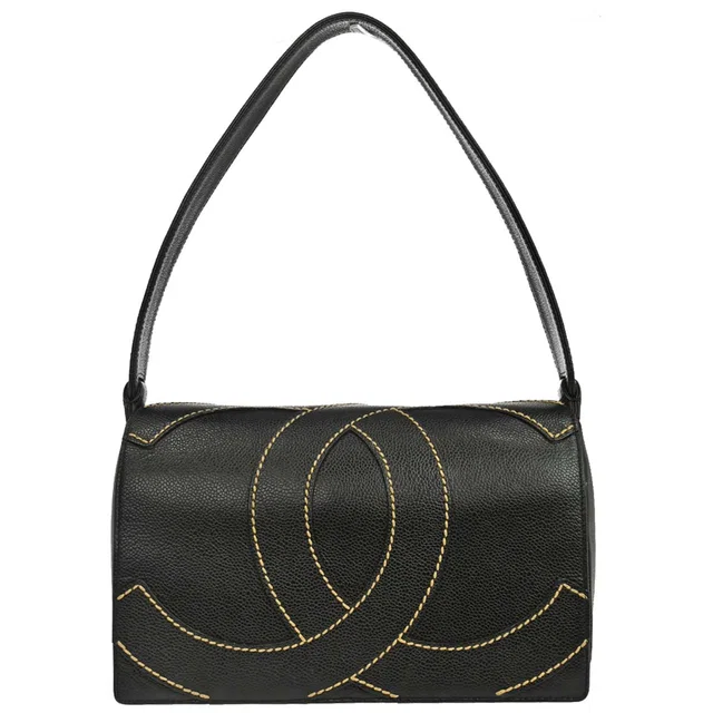 Chanel 2005-2006 Black Caviar Skin Wild Stitch Handbag in Black Caviar leather from AMORE Vintage Tokyo