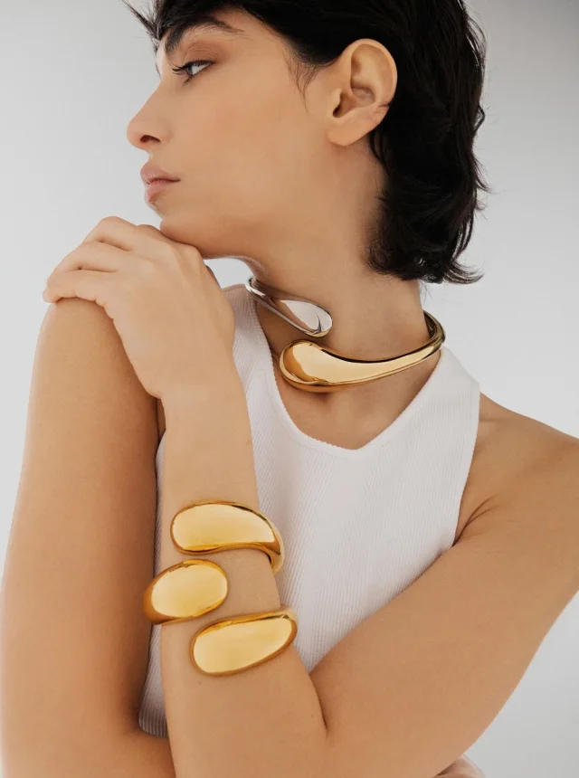 FEDERICA TOSI ISA BRACELET with Chain Detail in Metallic for Women, photo 3 of 4 from Gaudenzi Boutique