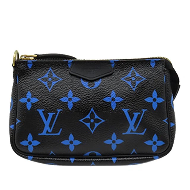 Black Louis Vuitton Colored Monogram Mini Pochette Accessories Handbag in Black Coated canvas from Designer Revival