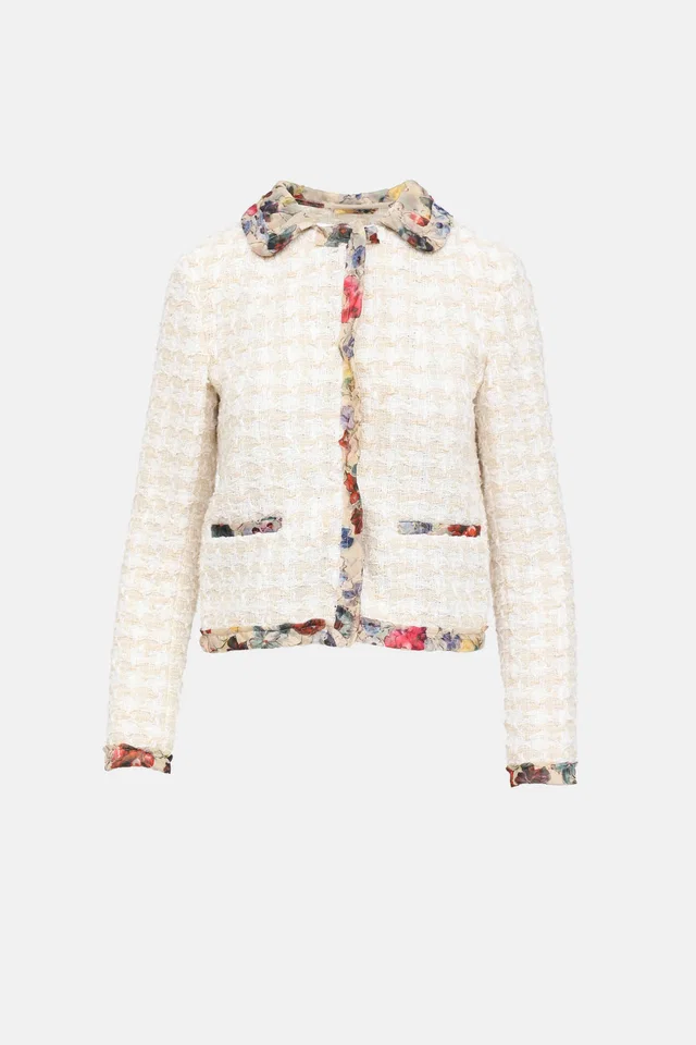 Dolce & Gabbana Tweed Floral Blazer in Tweed from VSP Consignment