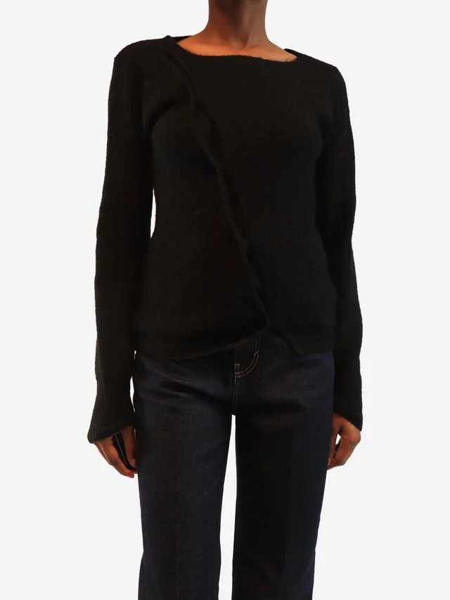 Khaite Black off the shoulder jumper - size XS in Black from Sign of the Times