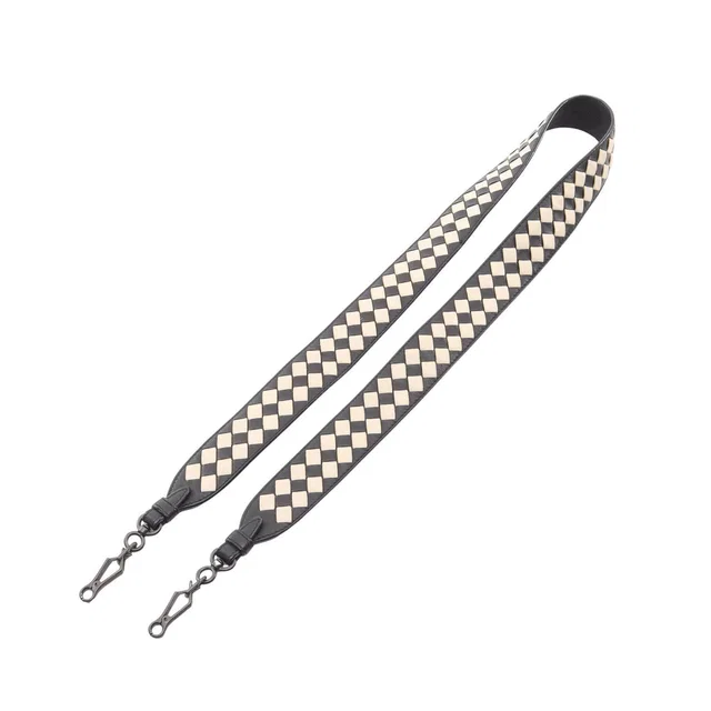 Bottega Veneta Intrecciato Checker Leather Shoulder Strap in Woven leather from LuxUness