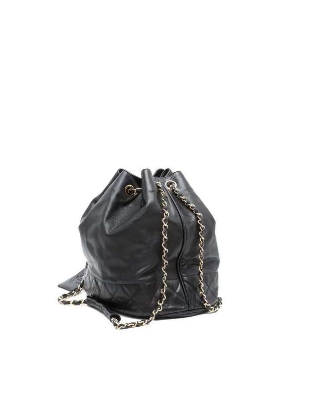 Chanel Quilted Bucket Bag in Leather from A Retro Tale, photo 2 of 12