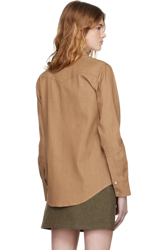 A.P.C. Brown Western Shirt, photo 3 of 4 from SSENSE