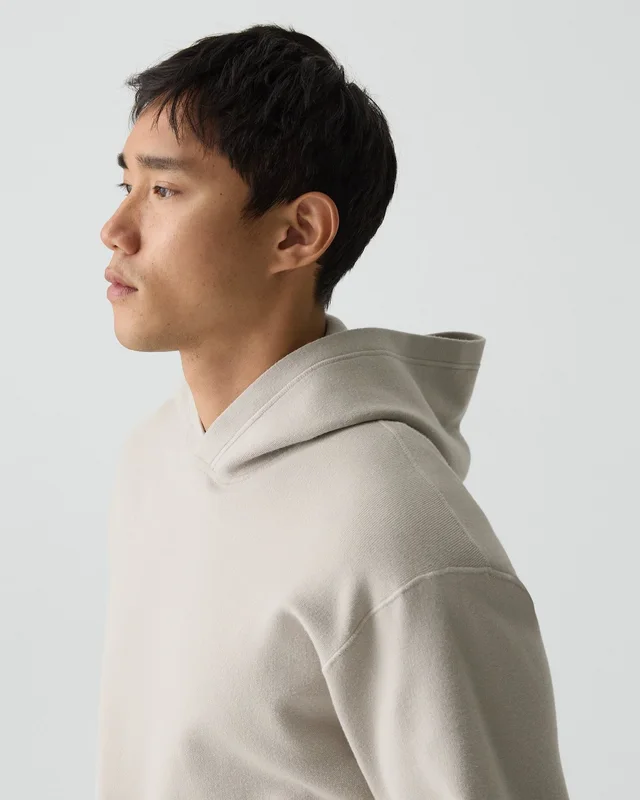 Theory Relaxed Hoodie in Light Bilen in SILVER CLOUD 62% Viscose, 38% Polyester; Exclusive Of Elastic, photo 4 of 8 from Theory
