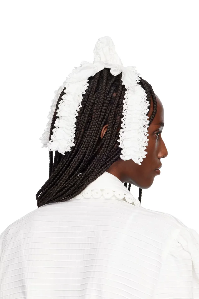 Róisín PIERCE Off-White Women Swirl Shoot Woven Hair Clip, photo 3 of 3 from SSENSE