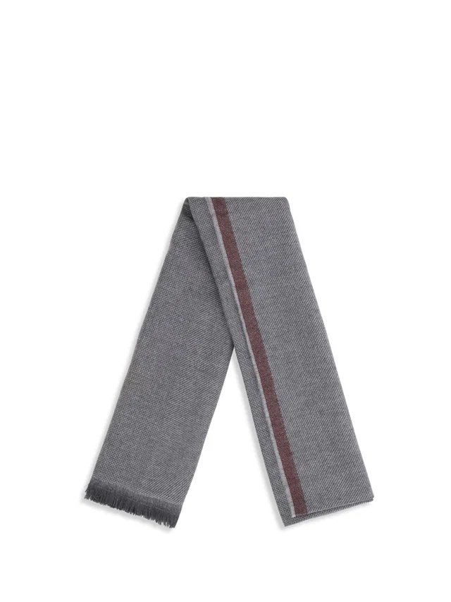 Brunello Cucinelli Cashmere Scarf — Gray Scarfs in Grey Cashmere from HEWI