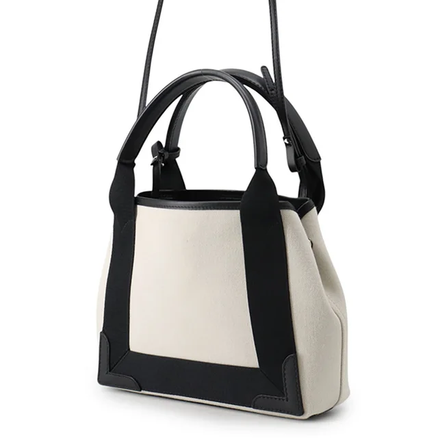 Balenciaga NavyCabas White/Black3903462HH3N9260 Canvas Leather Size XS in White Canvas from GALLERY RARE, photo 2 of 2