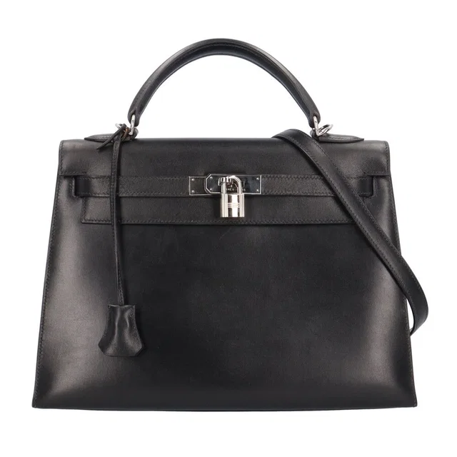 Hermès Kelly 32 Handbag in Box leather from The Reluxe