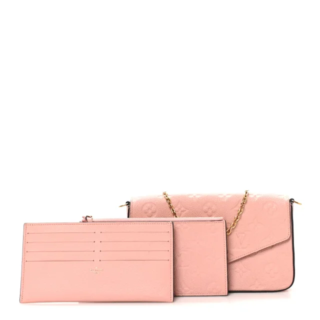Louis Vuitton Empreinte Pochette Felicie Chain Wallet Rose Poudre in Pink Calfskin from FASHIONPHILE, photo 3 of 12