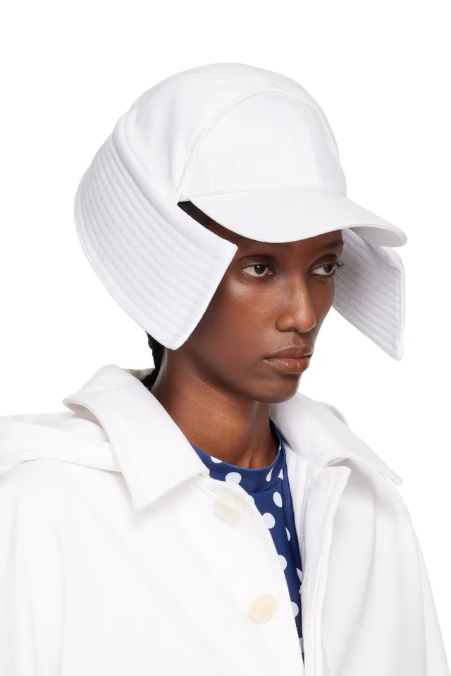 Jean Paul Gaultier White 'The Sailor Bucket' Cap, photo 2 of 3 from SSENSE