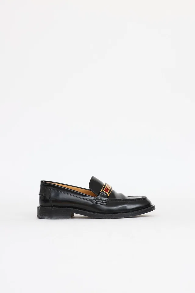 Dior Leather Code Loafer in Leather from VSP Consignment