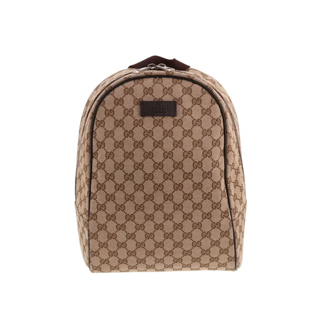 Gucci rucksack in GG Supremé canvas and brown leather in Brown Canvas from Collector Square, photo 2 of 5