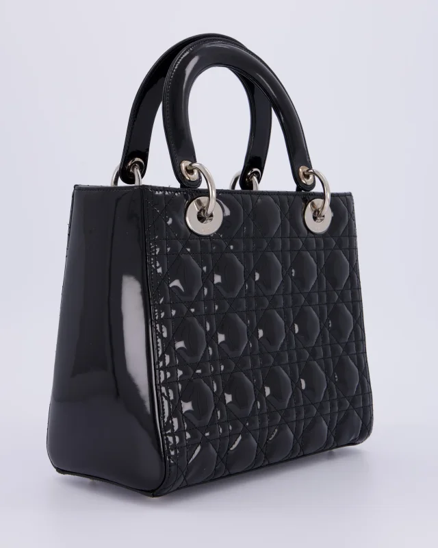 Black Patent Medium Lady Dior Bag in Black Patent leather from Sellier, photo 7 of 18