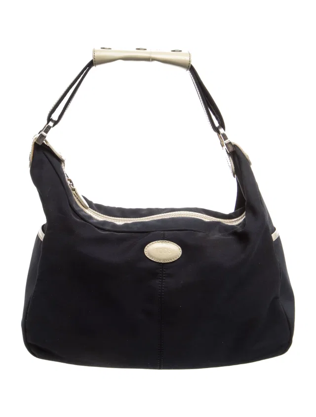 Tod's Canvas Top Handle Bag in black Canvas from The RealReal