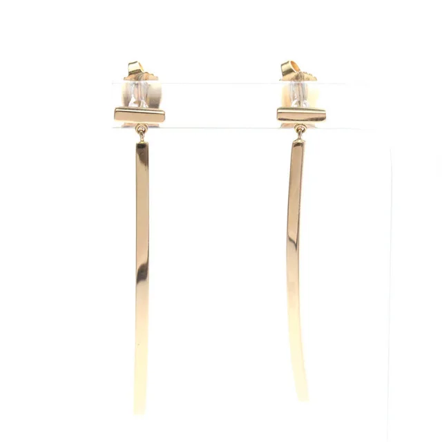 Tiffany & Co. T Wire Drop Earrings 18K Rose Gold Polished in Pink gold Pink gold (18K) from Elady