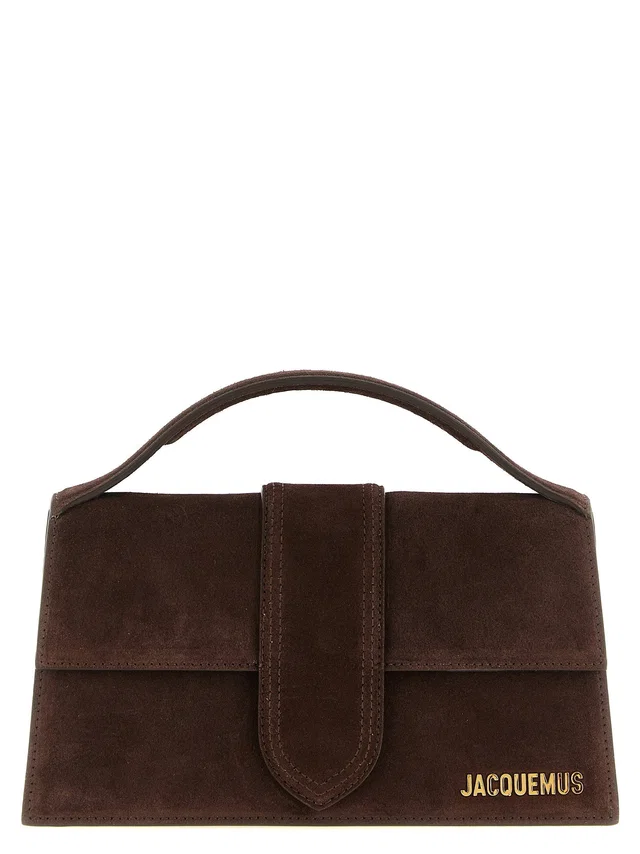 Jacquemus Top Handle Bag — Brown Suede in Brown Suede from HEWI