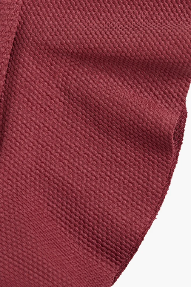 Eberjey Ruffled Stretch-Piqué Bikini Top in Claret, photo 4 of 4 from THE OUTNET