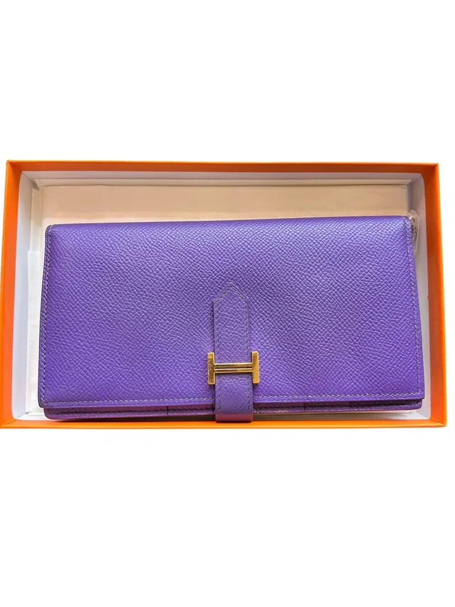 Hermès Bearn Wallet Crocus Epsom GHW in Epsom leather from Luxury Promise