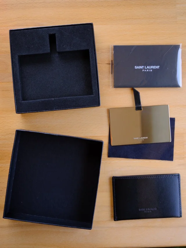 Saint Laurent Mirror/Card Holder in black|gold from Poshmark