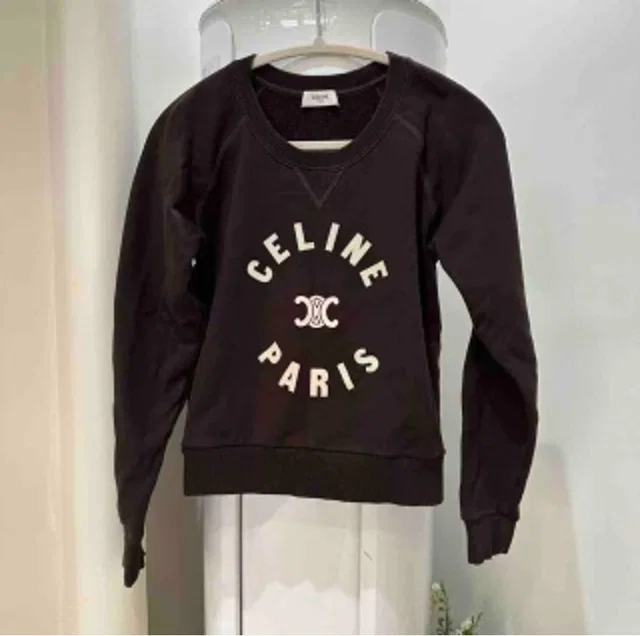 Celine letter print crewneck sweatshirt, size S from Luxury Promise