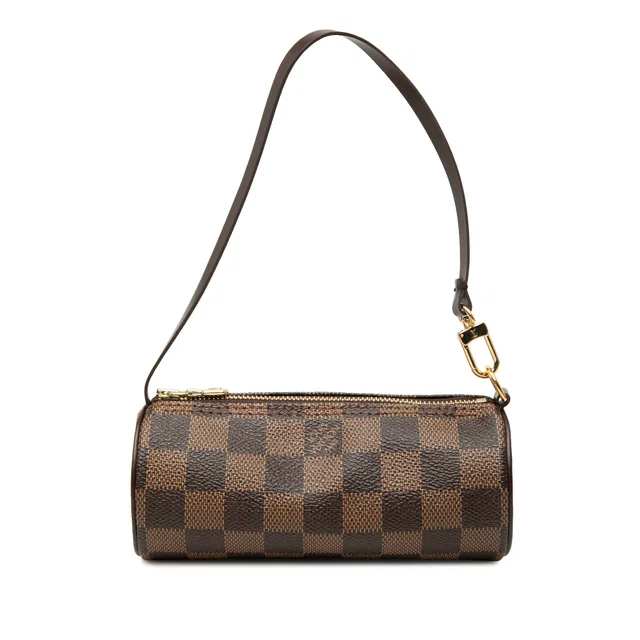 Brown Louis Vuitton Damier Ebene Papillon Pochette Handbag in Brown Canvas from Designer Revival, photo 1 of 1