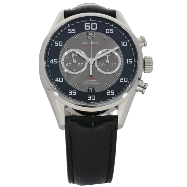 TAG Heuer Carrera Flyback CAR2B10 43mm Stainless Steel Watch in Leather from H&T