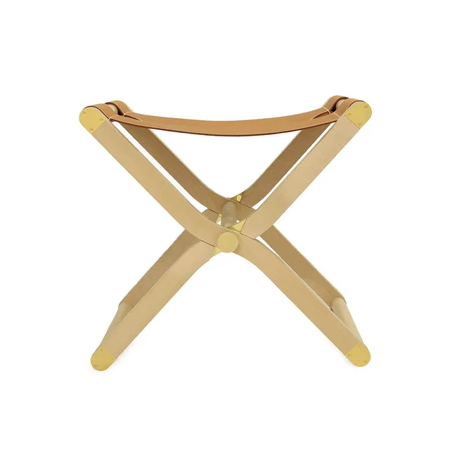 Hermès Pippastool Natural Taurillon Clemence Leather Maple in Beige Clemence leather from GALLERY RARE