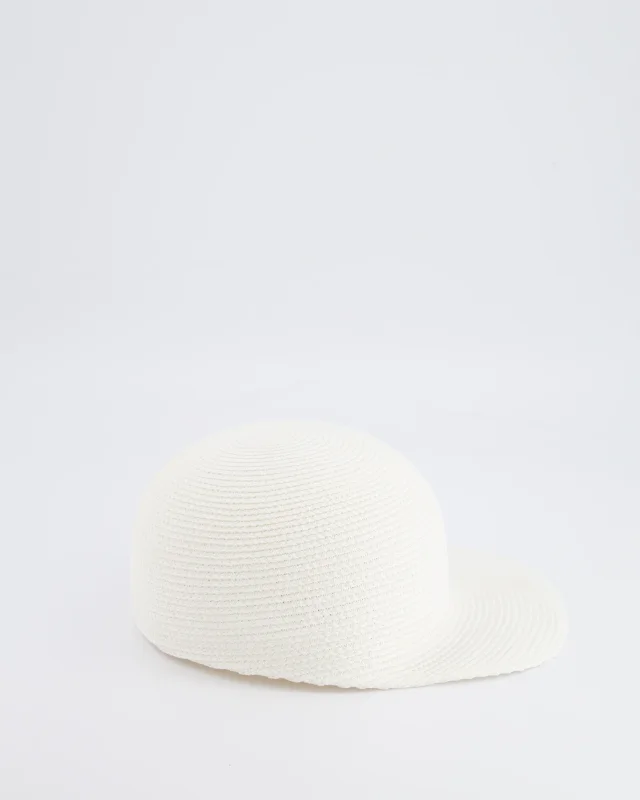 Loro Piana White Eirin Baseball Hat in Textile Paper Size L in White from Sellier, photo 6 of 7