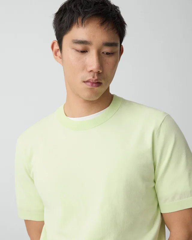 Theory Soris Tee in Light Bilen in FADED LIME 62% Viscose, 38% Polyester; Exclusive Of Elastic, photo 4 of 12 from Theory