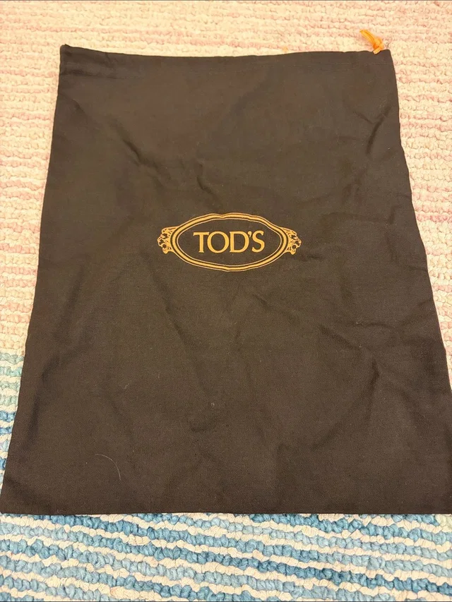 Tod's Brown And Orange Logo Drawstring Storage Pouch in orange|brown|red from Poshmark