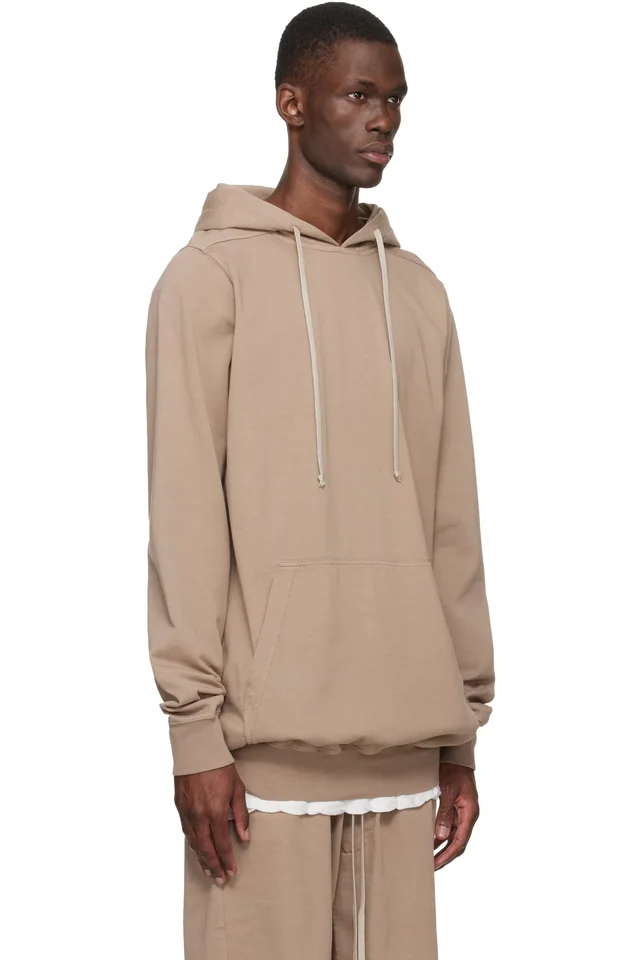 Rick Owens DRKSHDW Beige Temple Pullover Hoodie, photo 2 of 2 from SSENSE