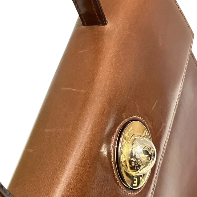 Celine Leather Handbag in Gold Leather from LuxUness, photo 8 of 9